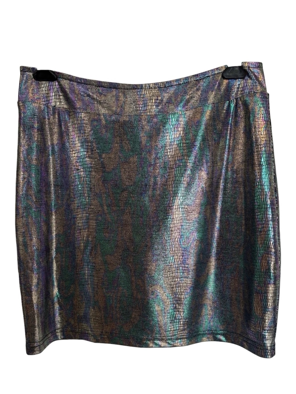Revolve Superdown Holographic Snakeskin Mini Skirt Size S